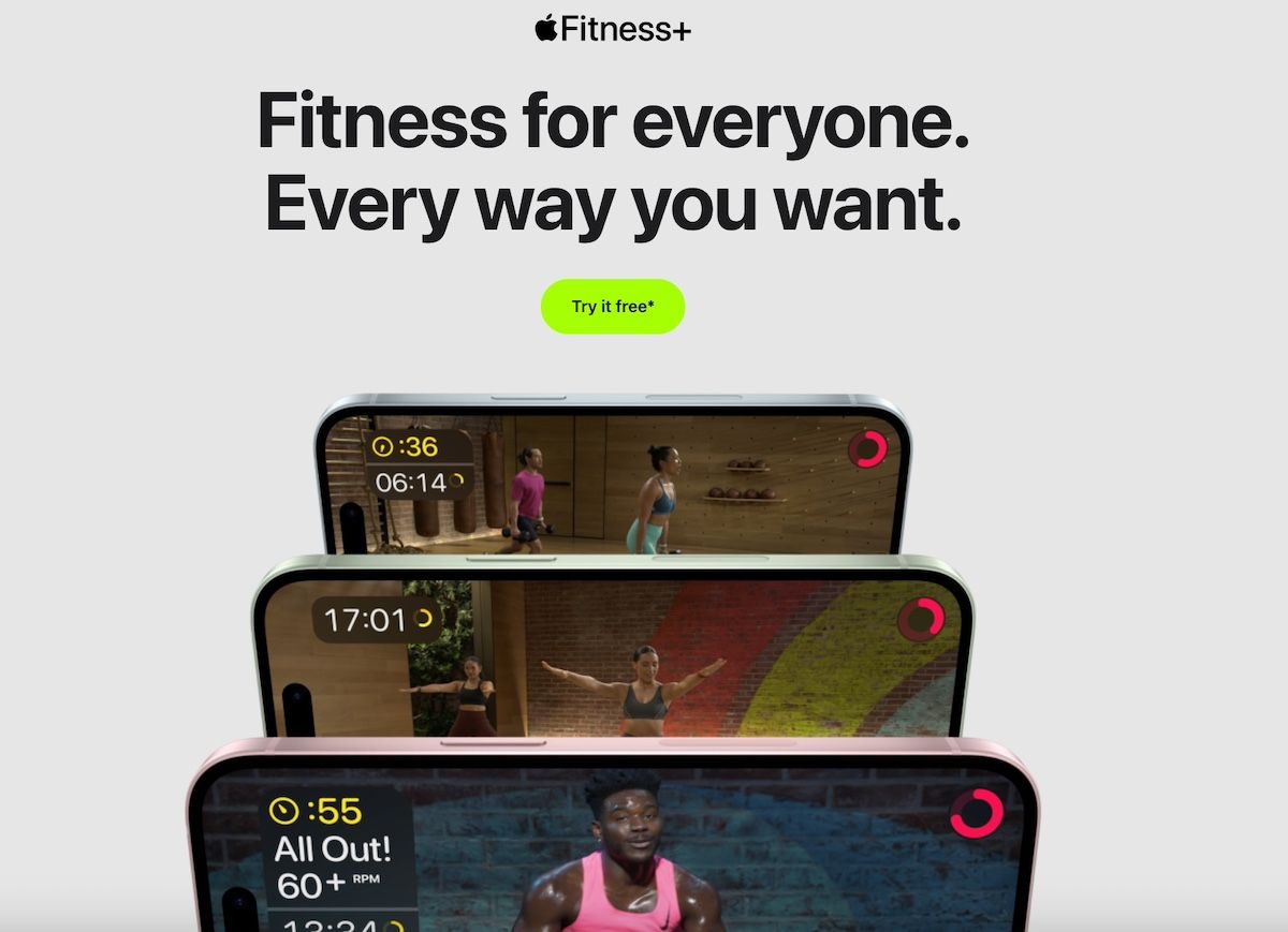 Apple Fitness Plus information web page