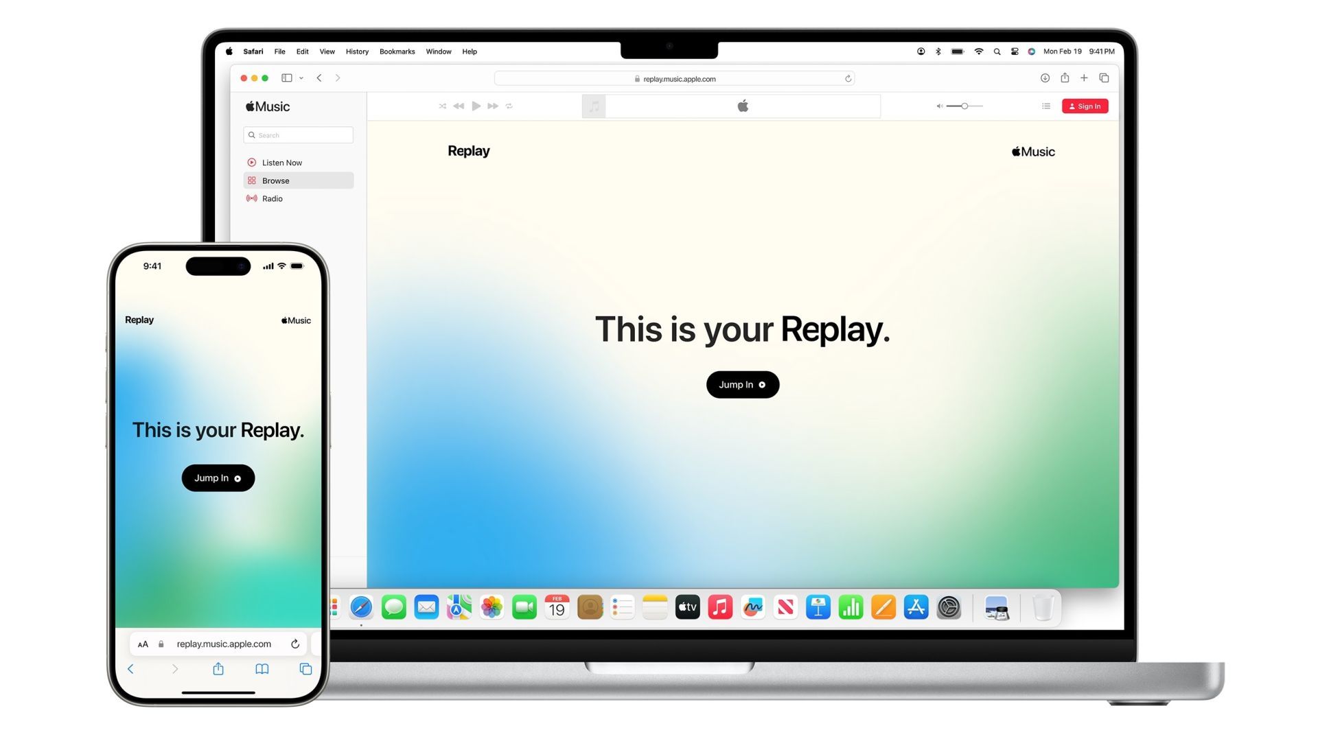 This is your Replay text on the Apple Music website on a Mac and the iPhone app