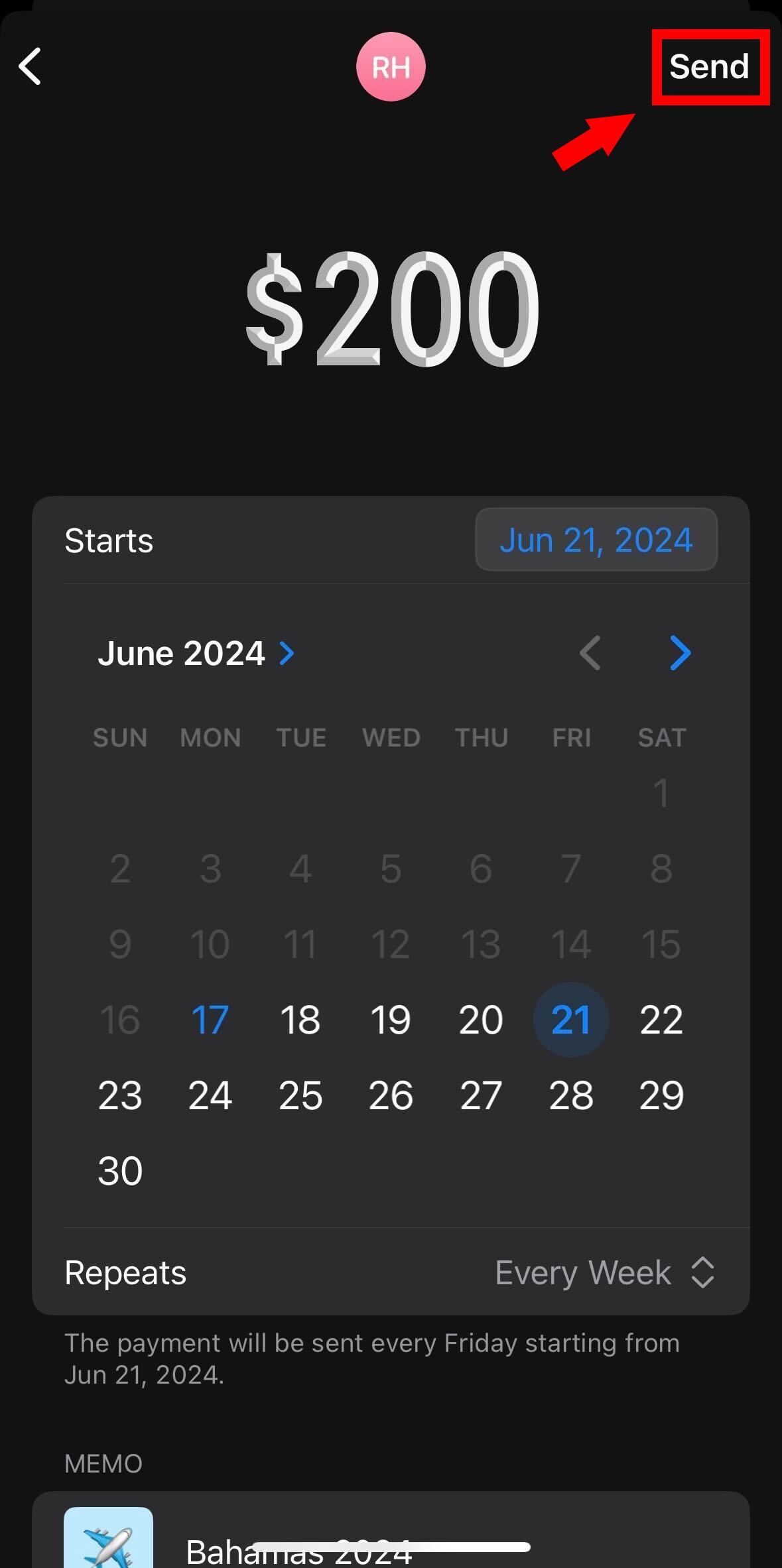 Apple wallet how to add recurring payment using apple cash