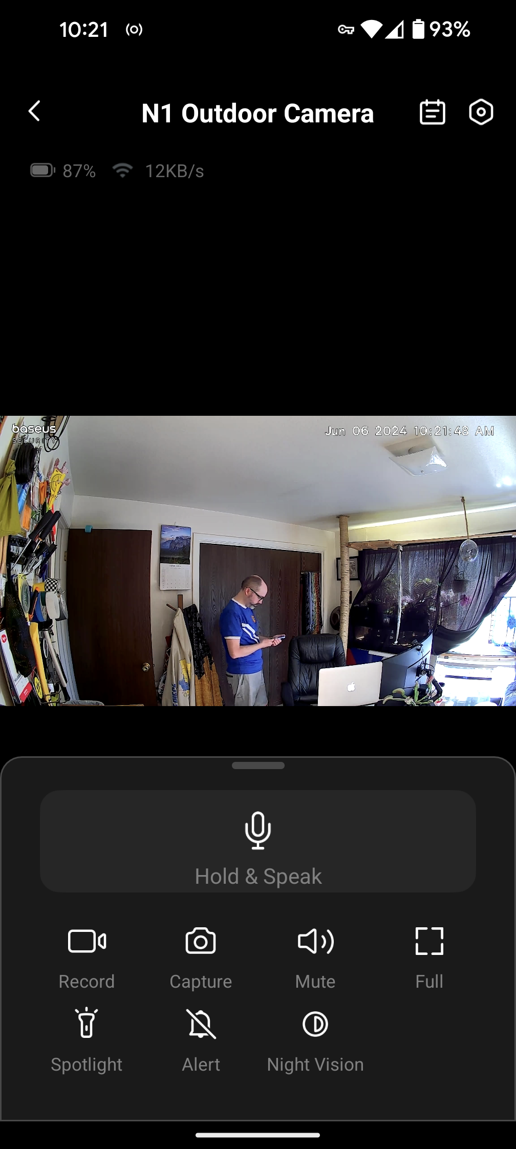 Baseus Security App Live Stream Preview