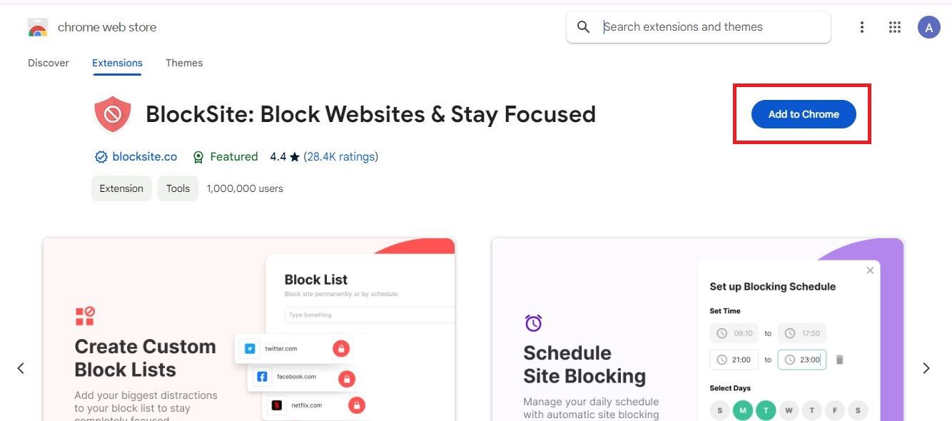 Google chrome how to block a website