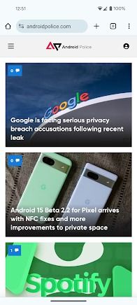 google chrome home screen android