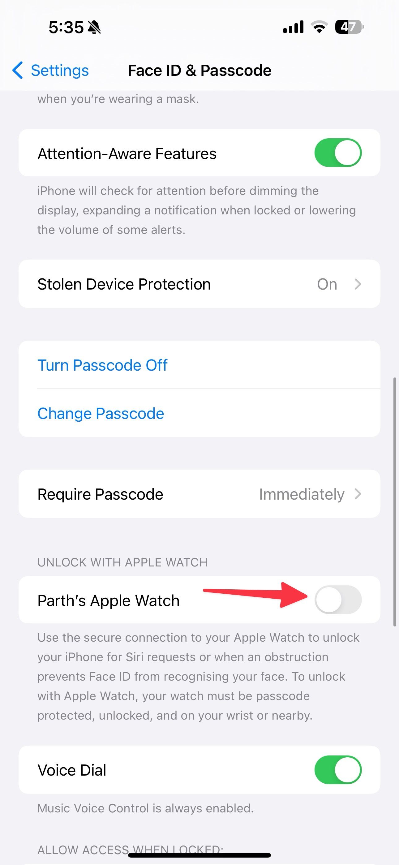 unlock iPhone with Apple watch