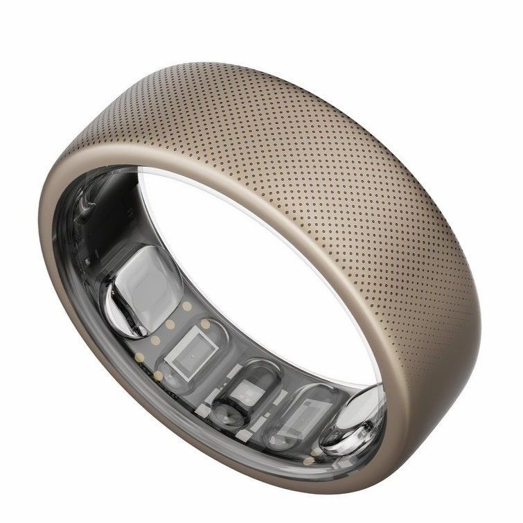 Amazfit Helio smart ring against a white background