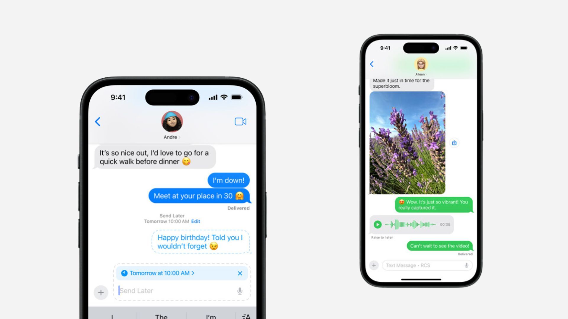 Scheduling messages and using RCS on iOS 18