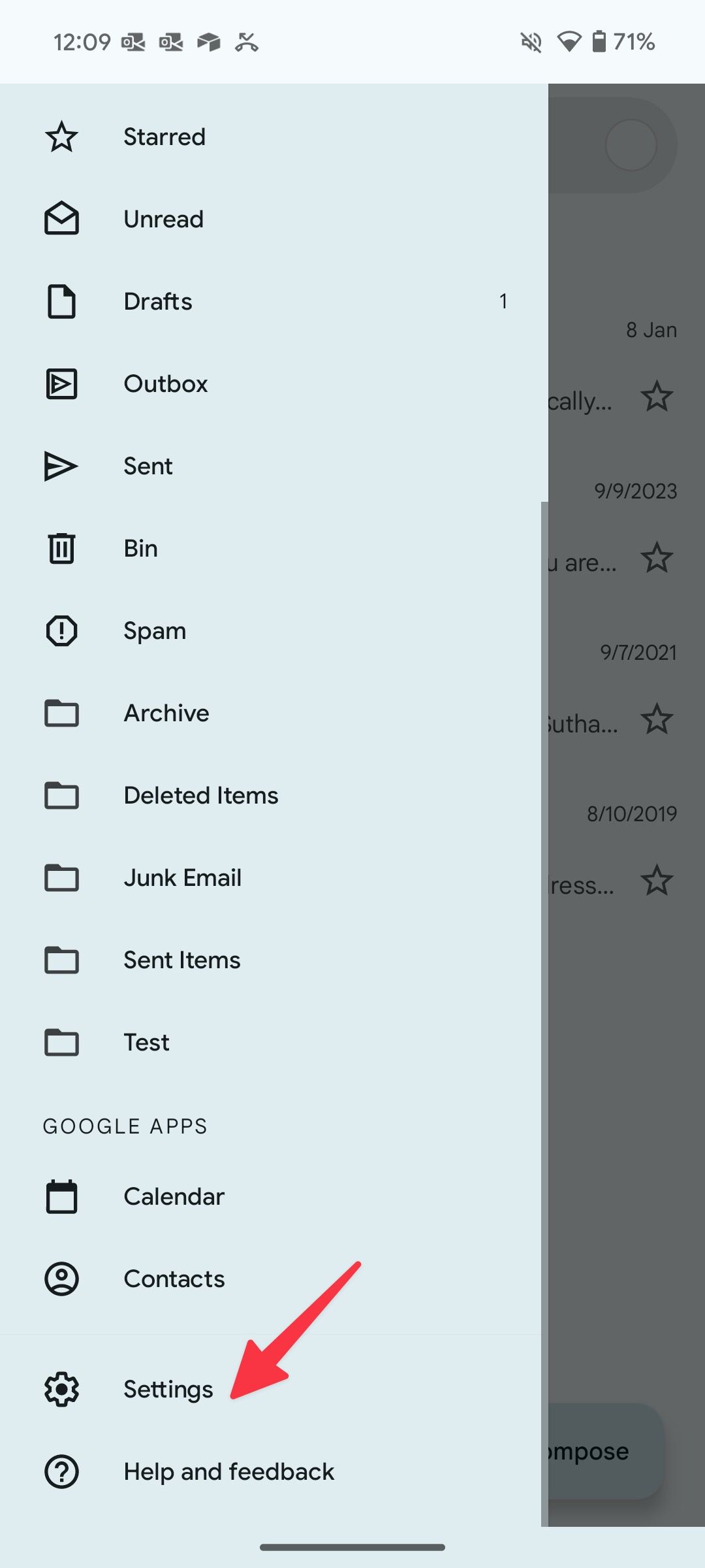 A screenshot showing Gmail Settings