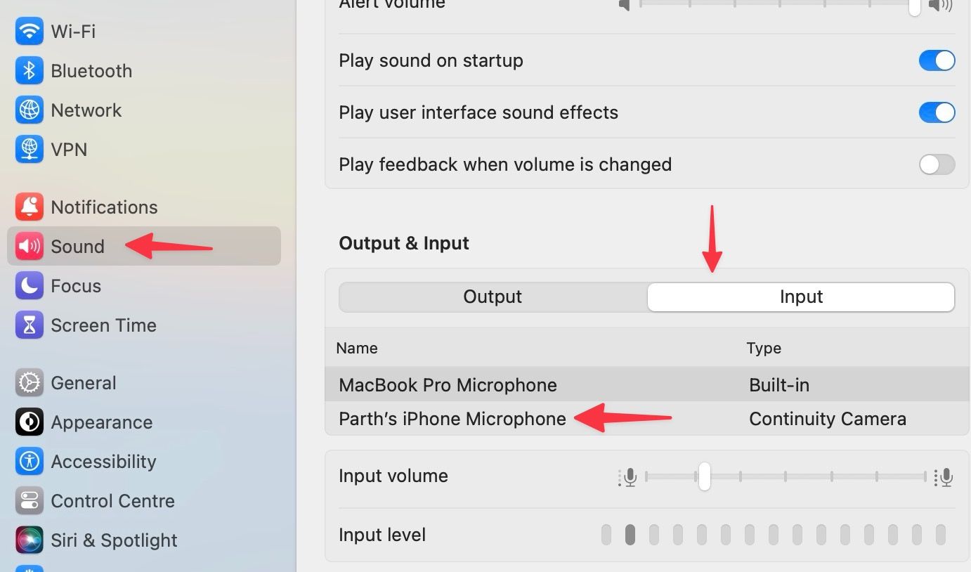 A screenshot showing Mac Sound Settings