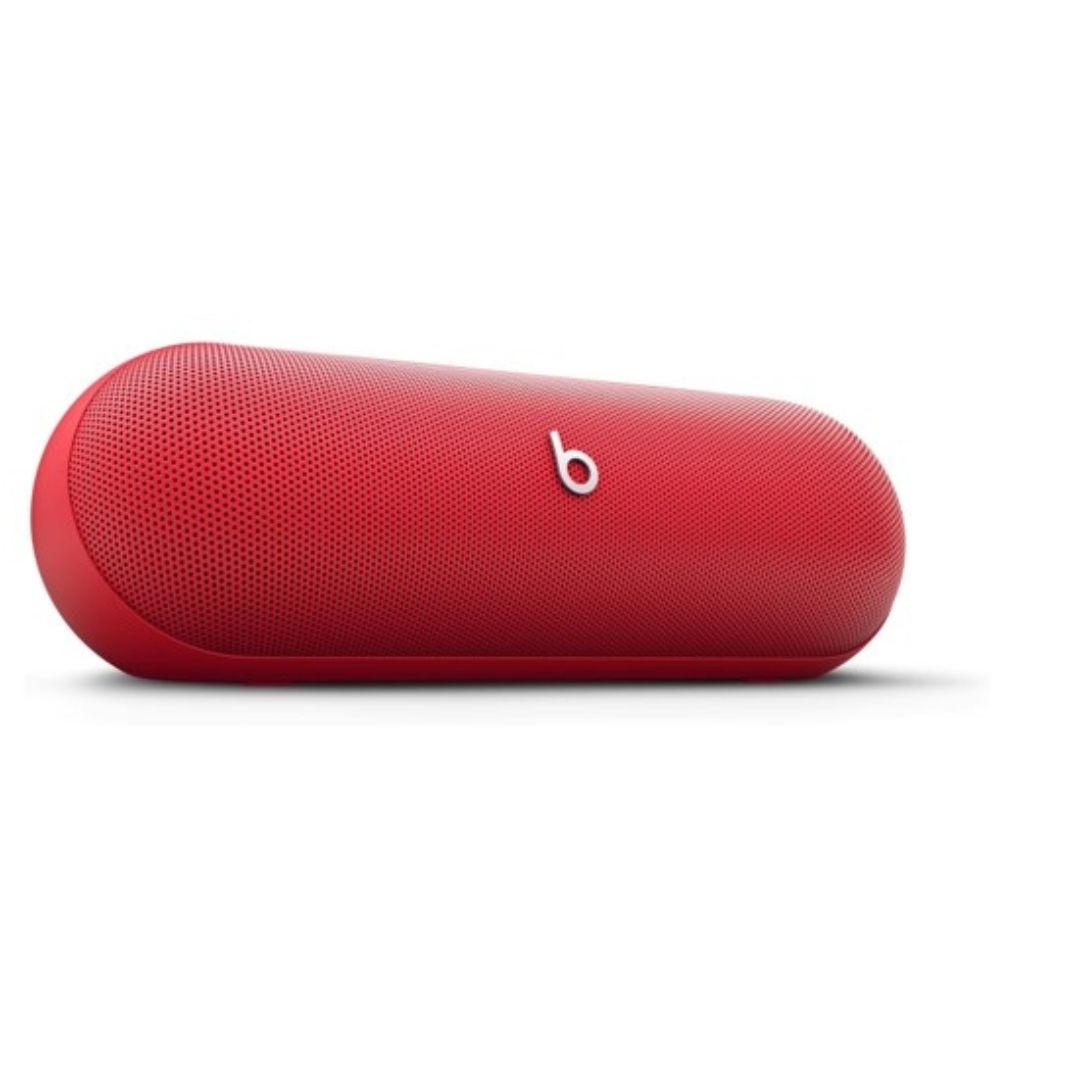 A red 2024 Beats Pill against a white background.