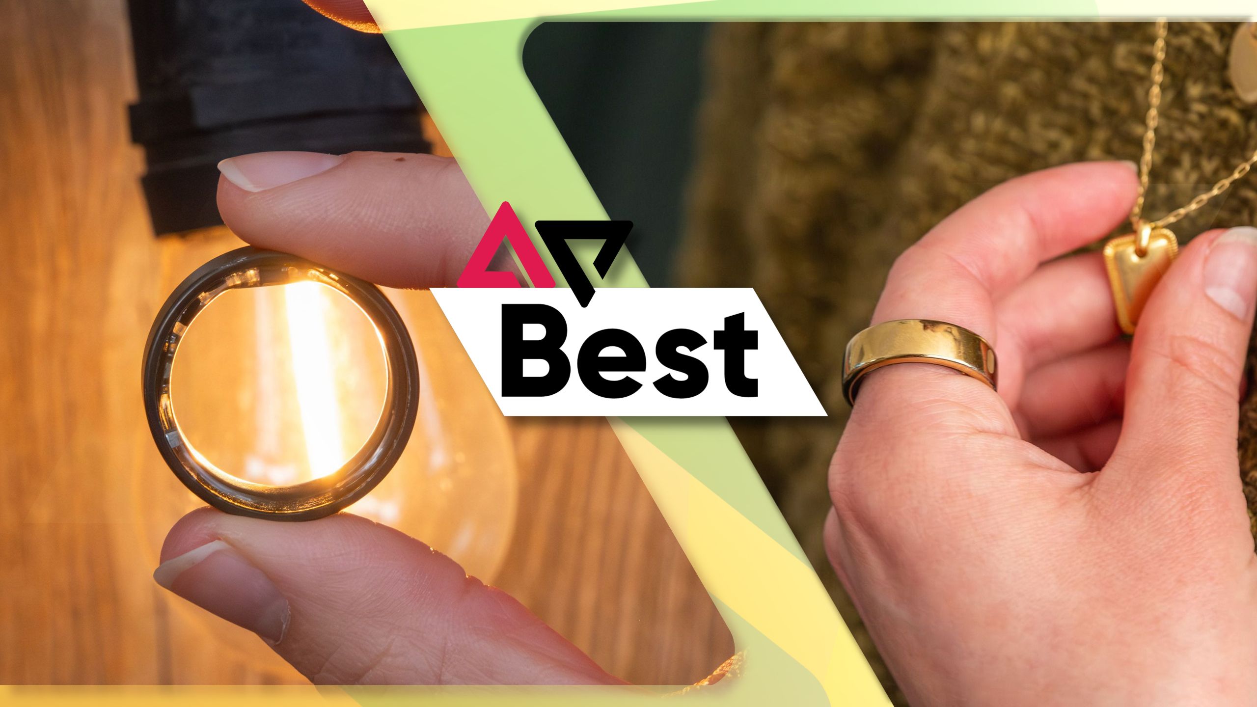 Two examples of the best smart rings.