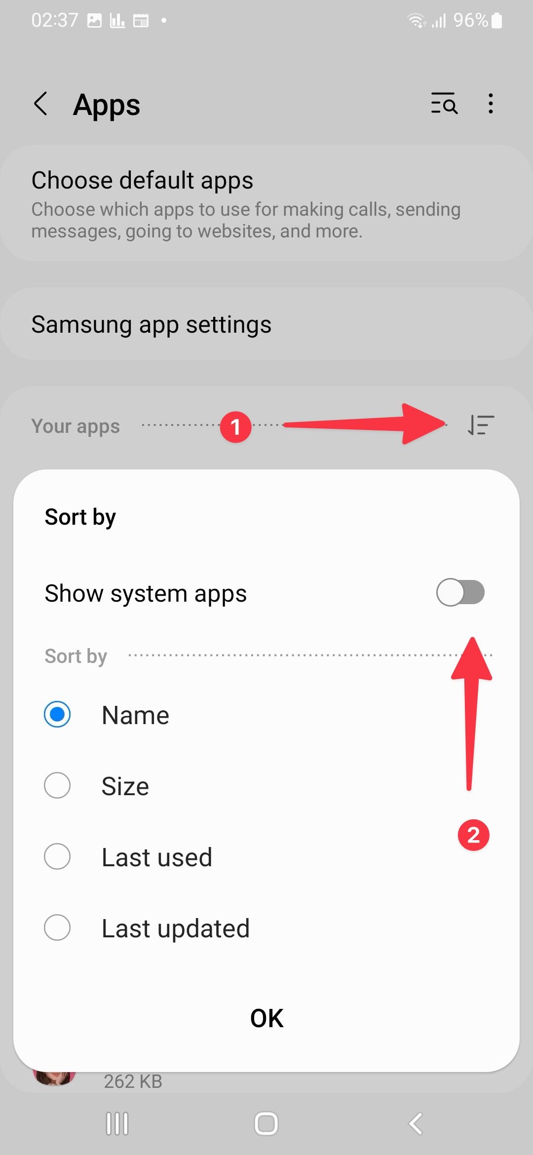 enable system apps on Samsung phone