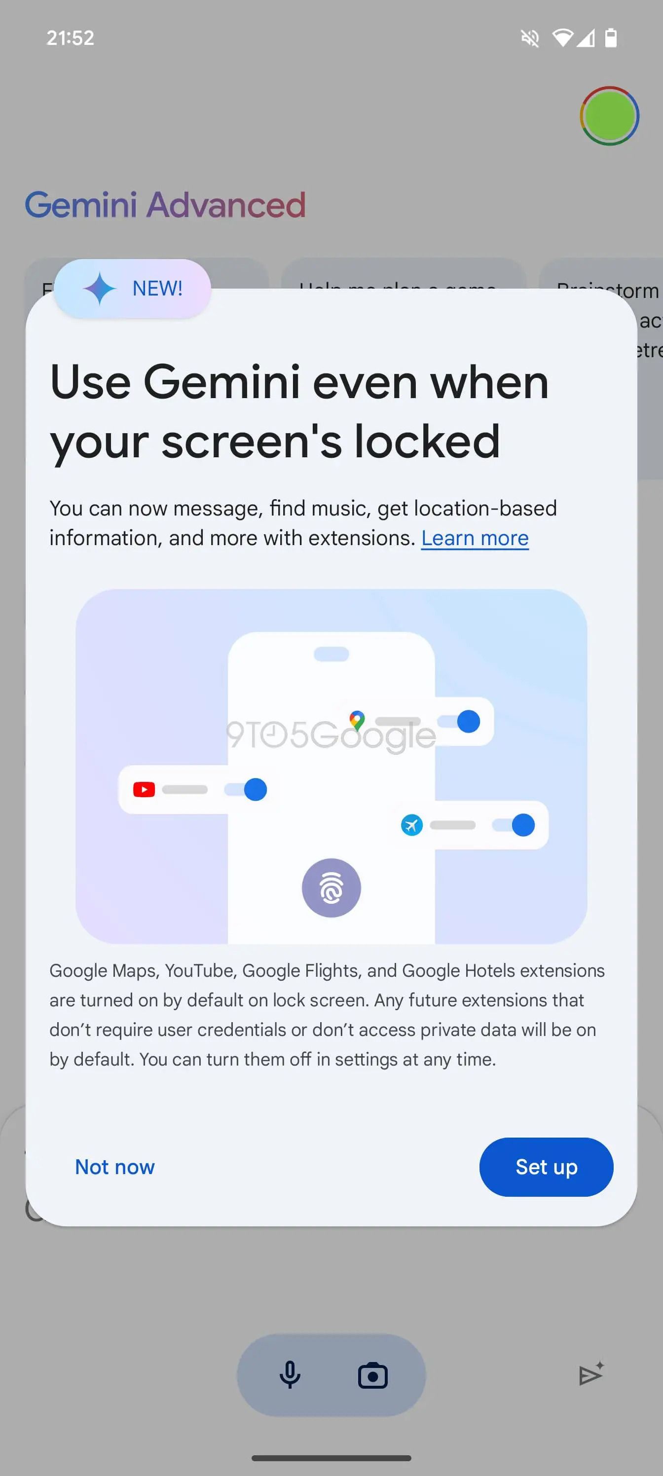 Gemini Live could get an always-on mode to work in the background
