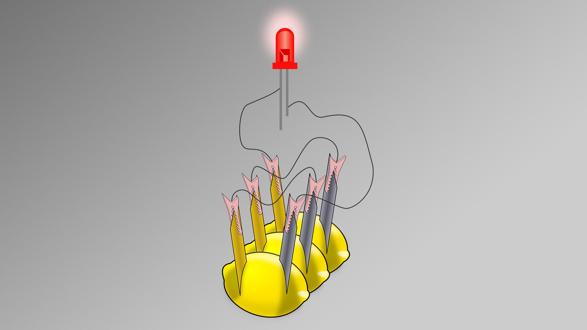 a digital image of a lemon battery 