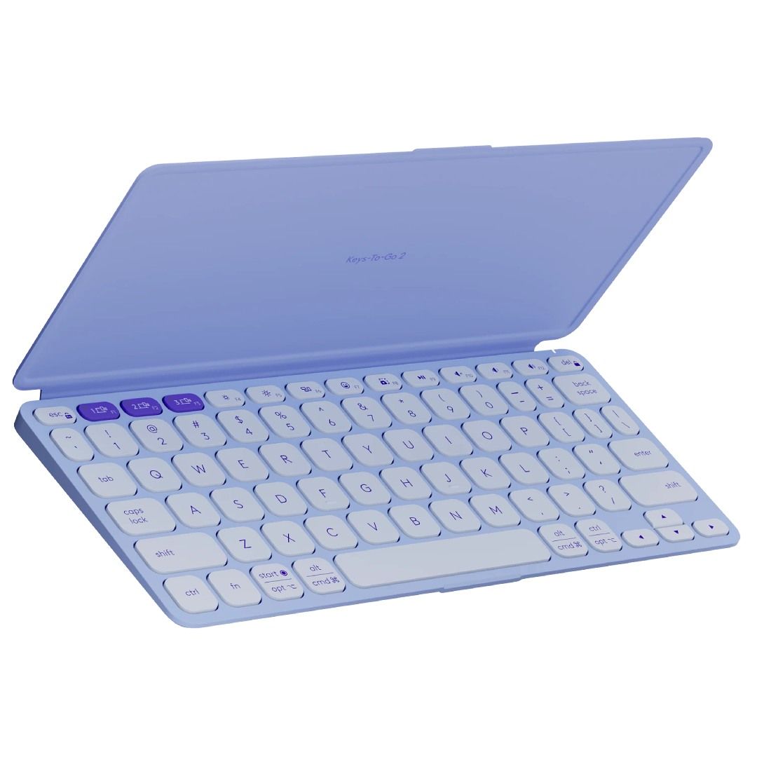 A render of the Logitech Keys-To-Go 2 in Lilac