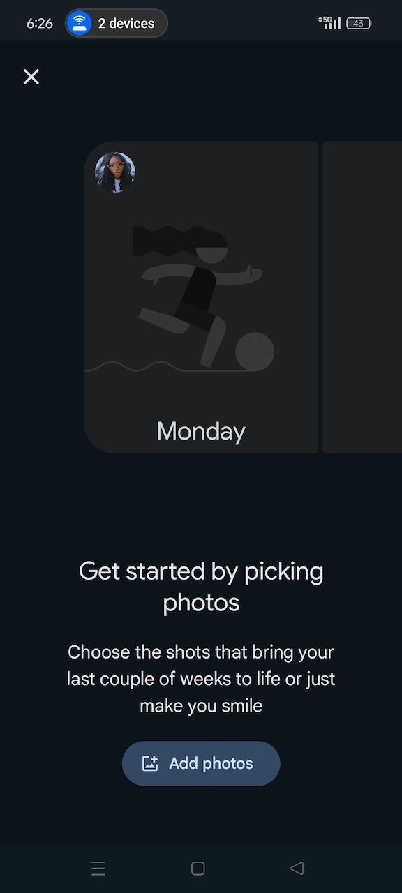 Empty My Week album on Google Photos