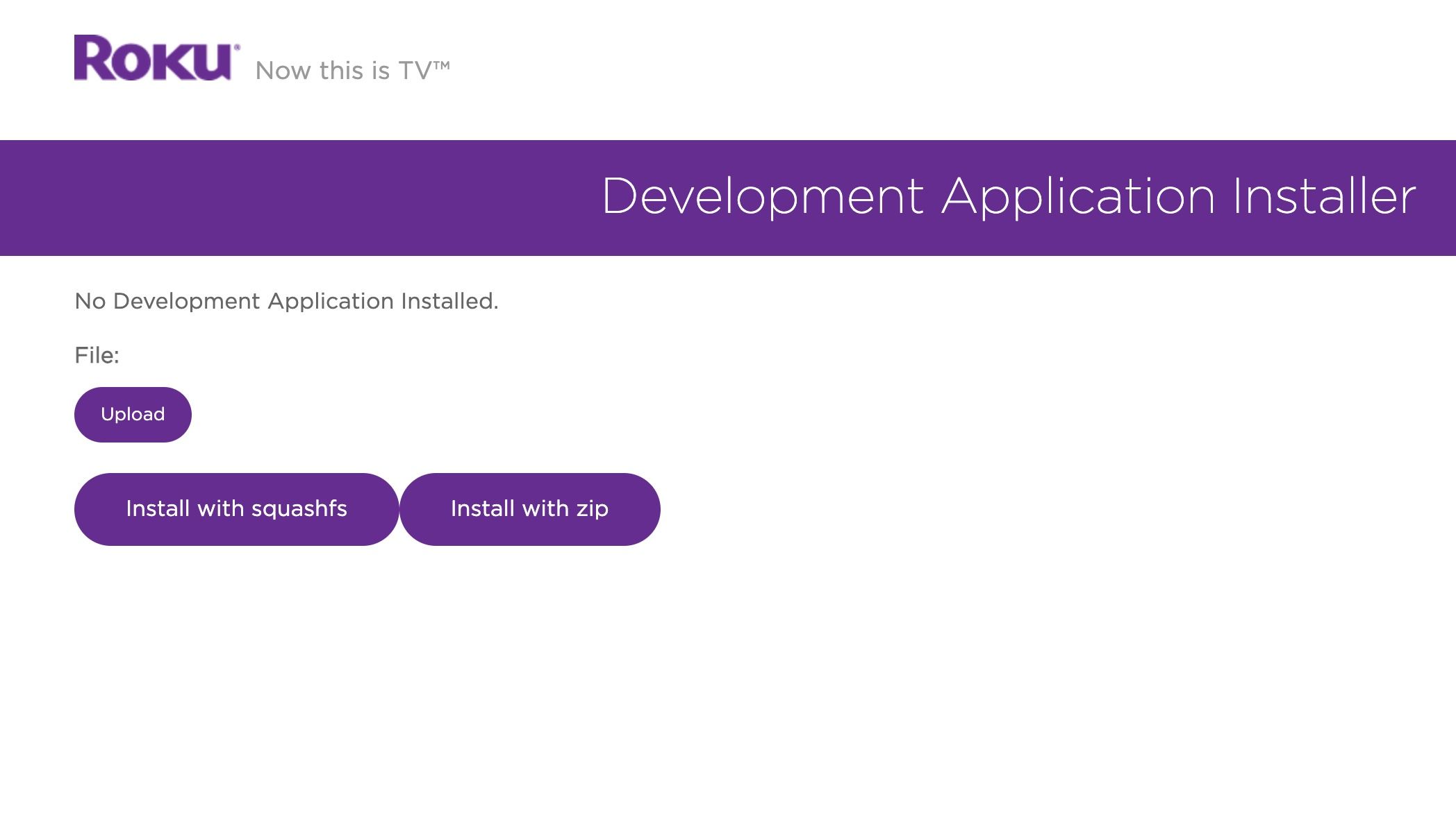 Upload file on Roku web