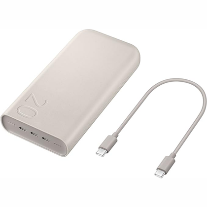 Samsung バッテリーパック 20,000mAh 45W×2つ Samsung 45W 20,000mAh Battery Pack Beige EB-P4520XUEGUS