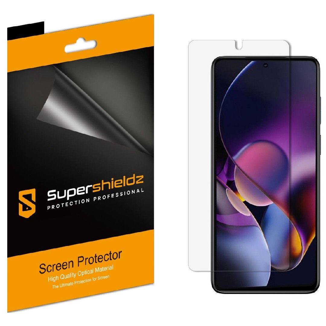 A render of the Supershieldz PET screen protector for the Moto G Stylus (2024).