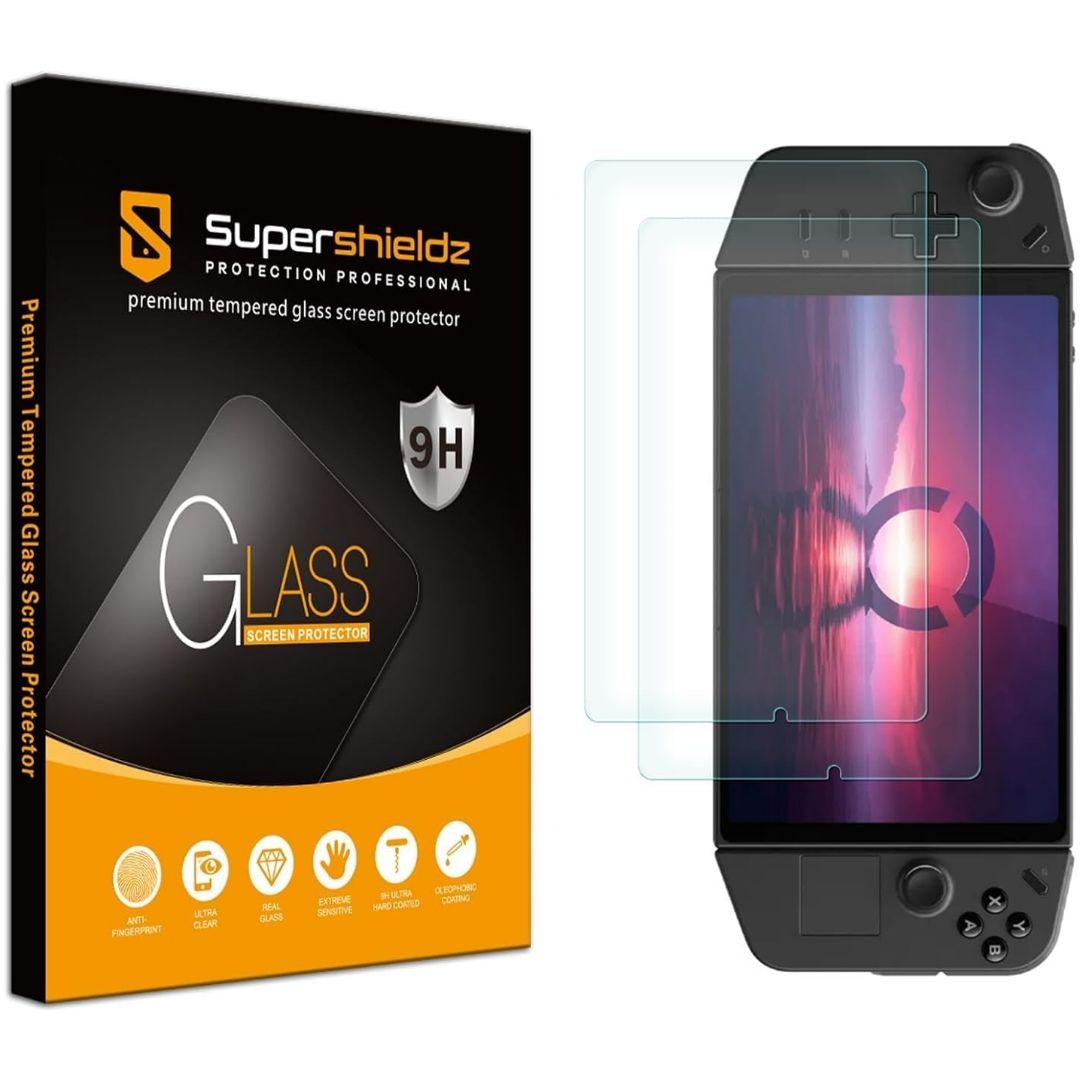 Supershieldz Screen Protector for Legion Go beside packaging