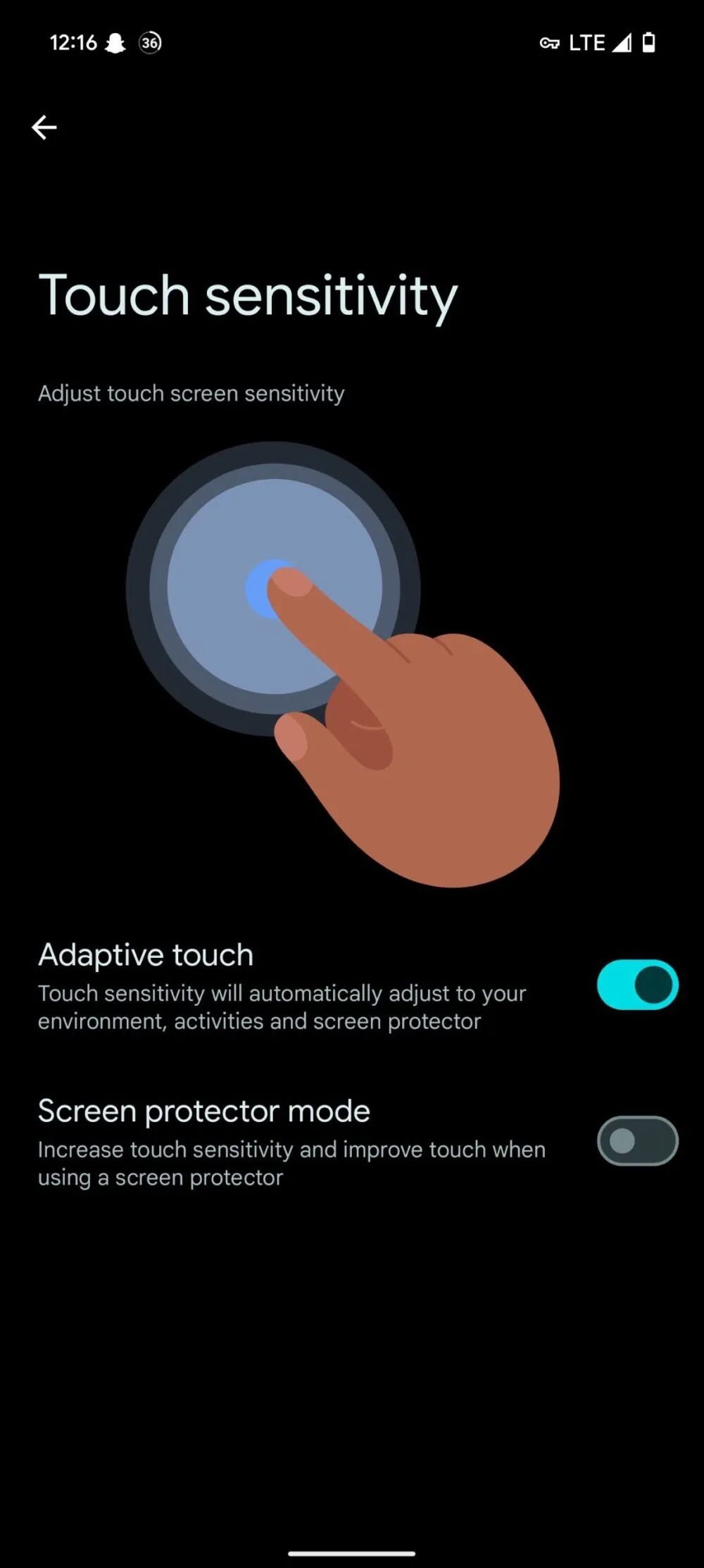 Adaptive Touch Pixel 9