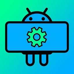 ADB TV App Manager icon with colorful background in green and blue