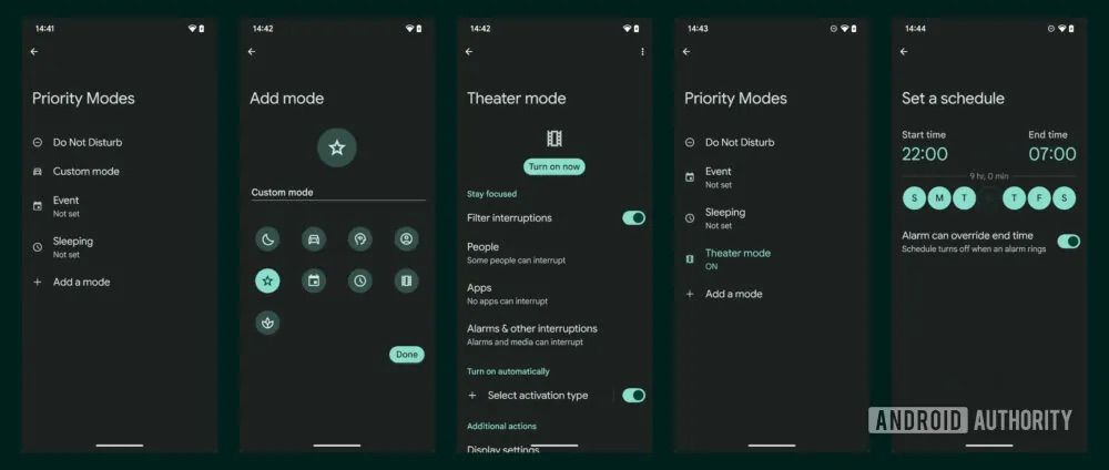 Custom Priority mode in Android 15