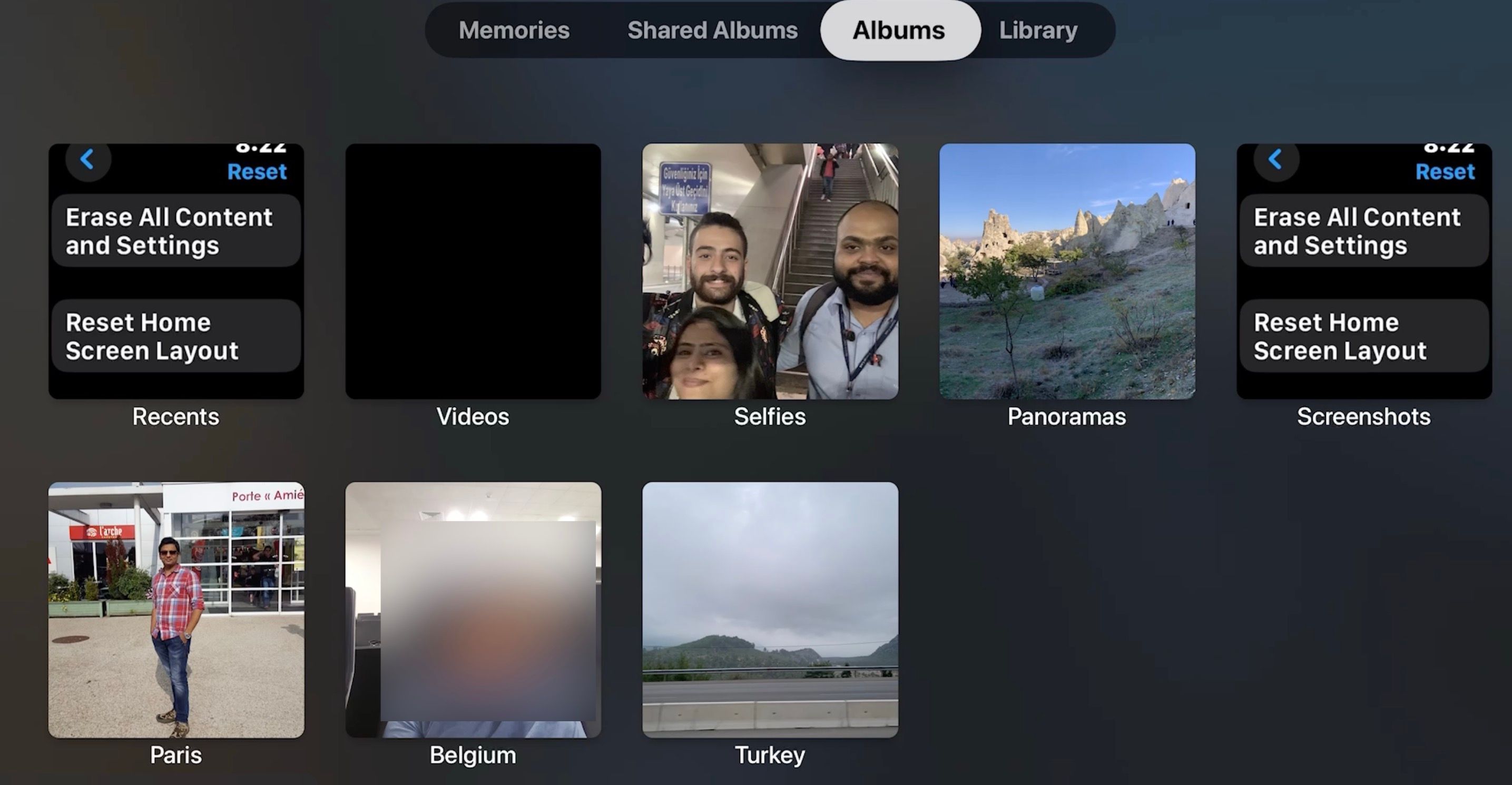 iCloud Photos app on Apple TV