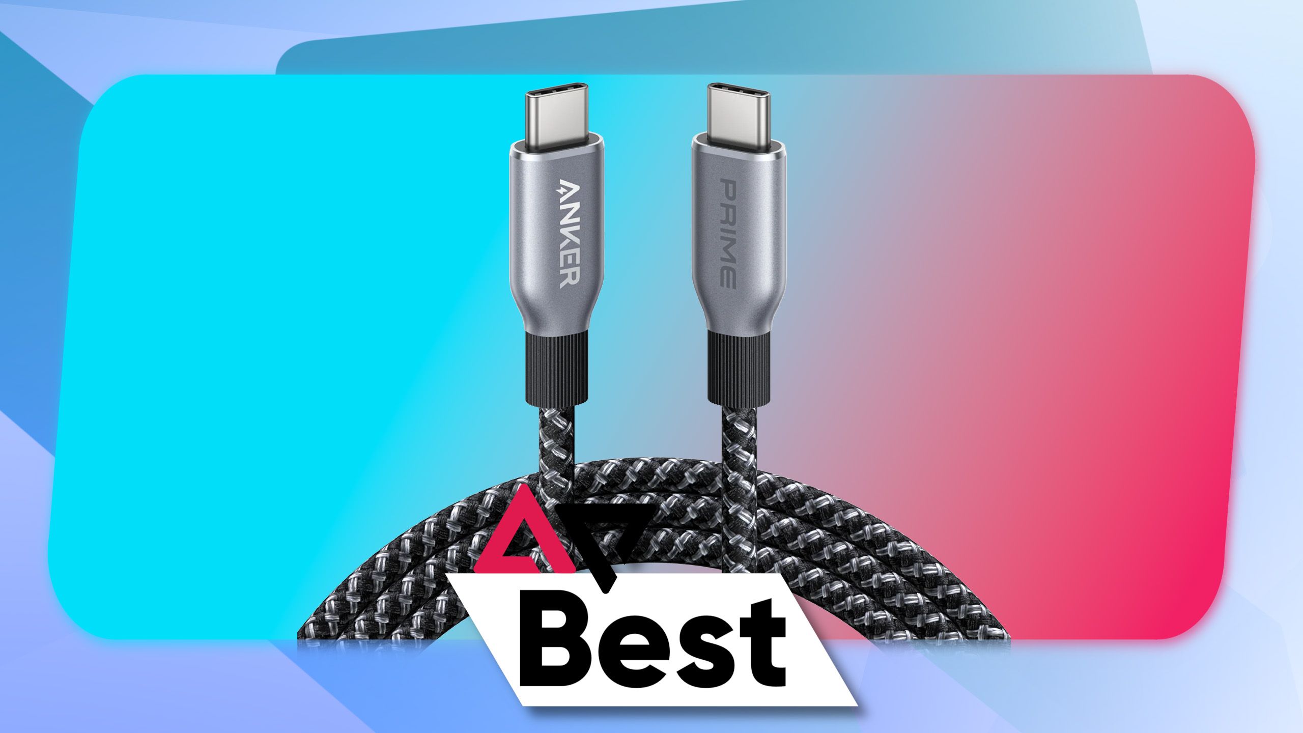 Ảnh Anker Prime USB-C trên nền gradient có logo AP Best