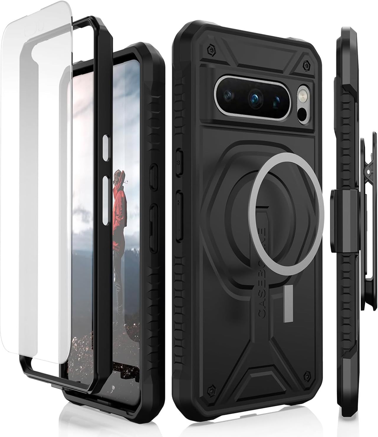 Caseborne Protective Case for Pixel 9 Pro XL on white layers shown