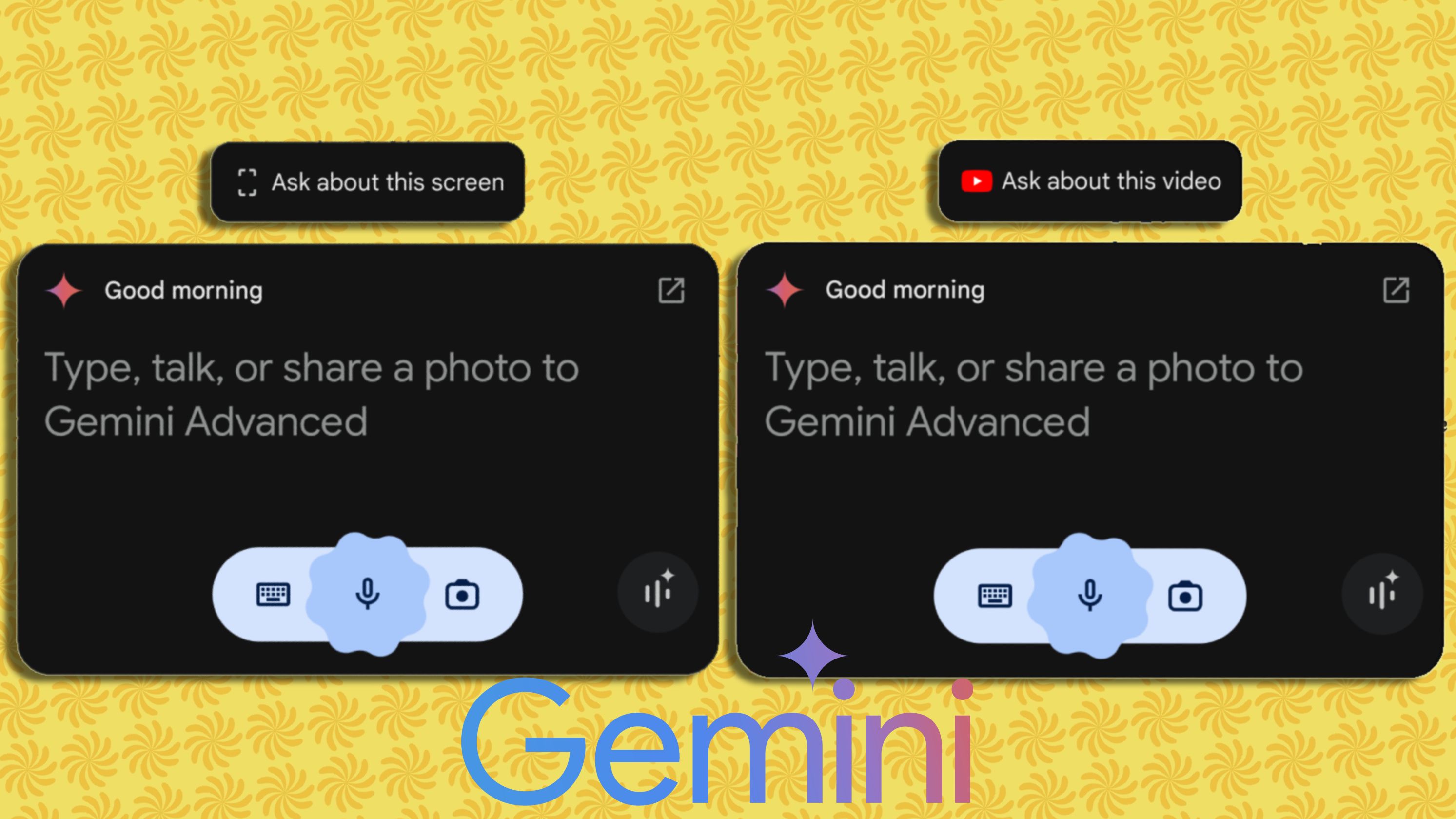 Gemini's new Ask about this screen and Ask about this video features.