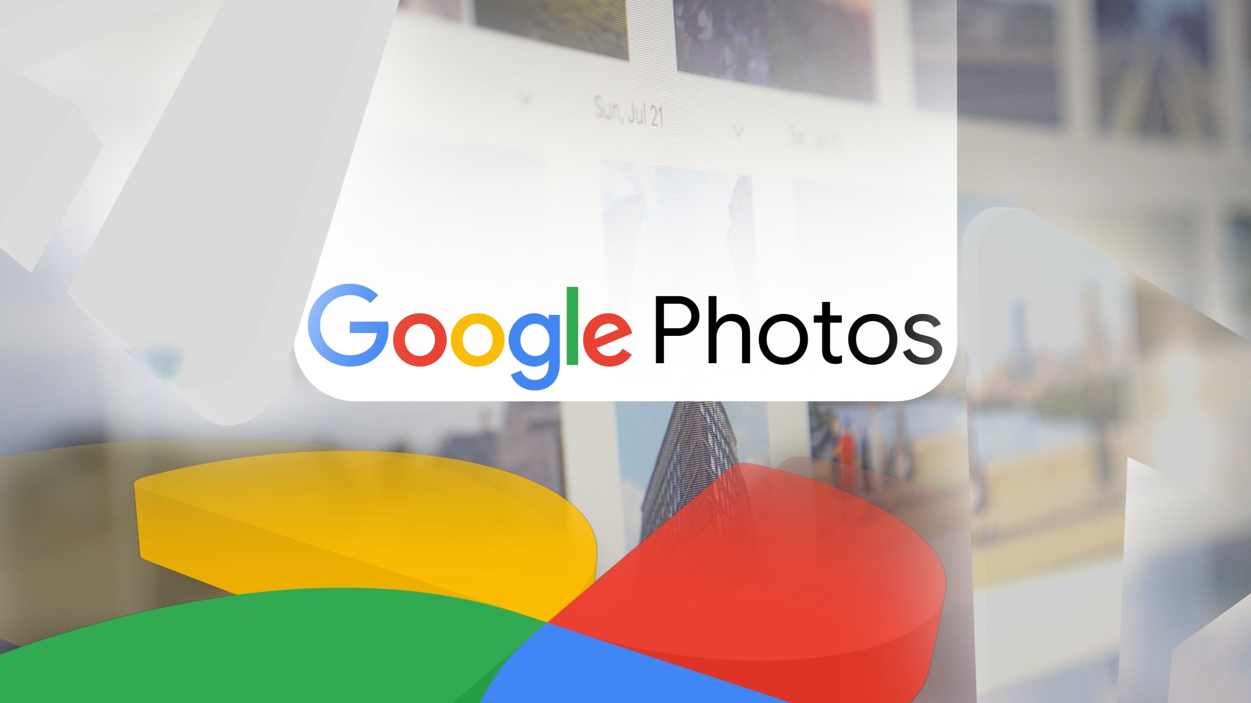 Kata 'Google Foto' dengan logo Google Foto di bawah