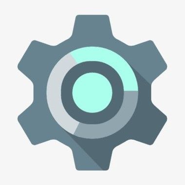 Launcher Manager gear icon with white background