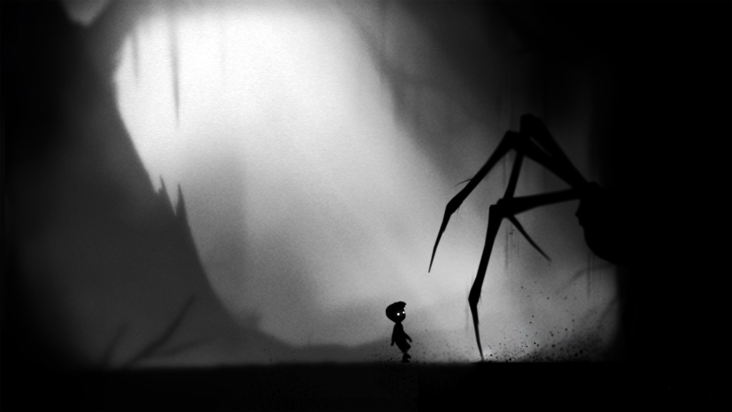 Limbo screenshot showing character and enemy spider