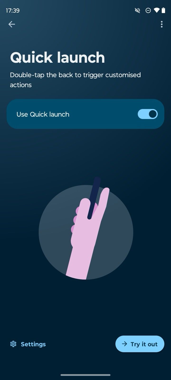 Turn on quick launch on Moto G Power