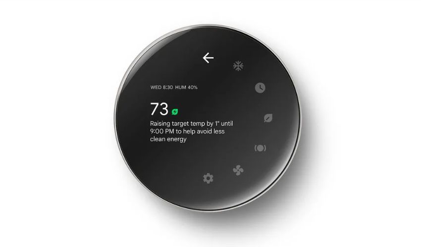 Image showing the icons on the Google Nest Learning Thermostat