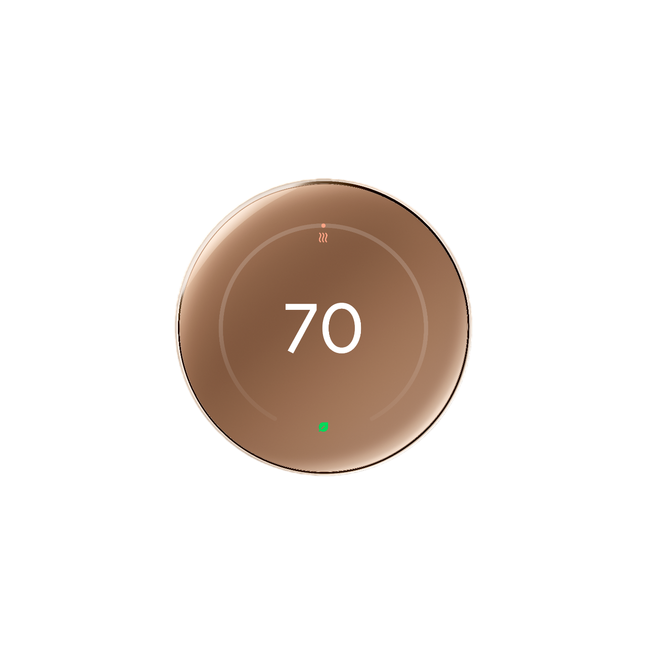 Nest Learning Thermostat (4th Gen) in polished gold