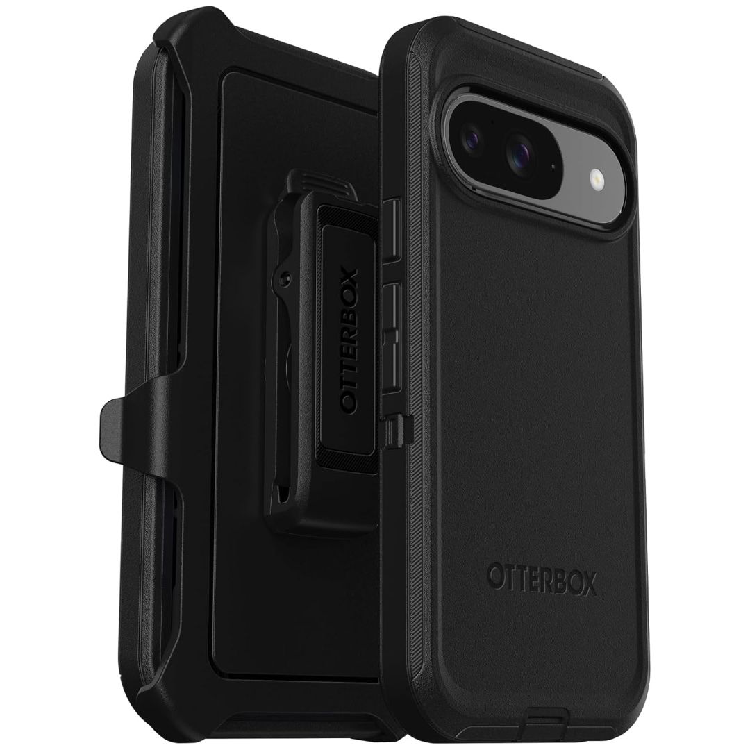 a black phone case on a white background