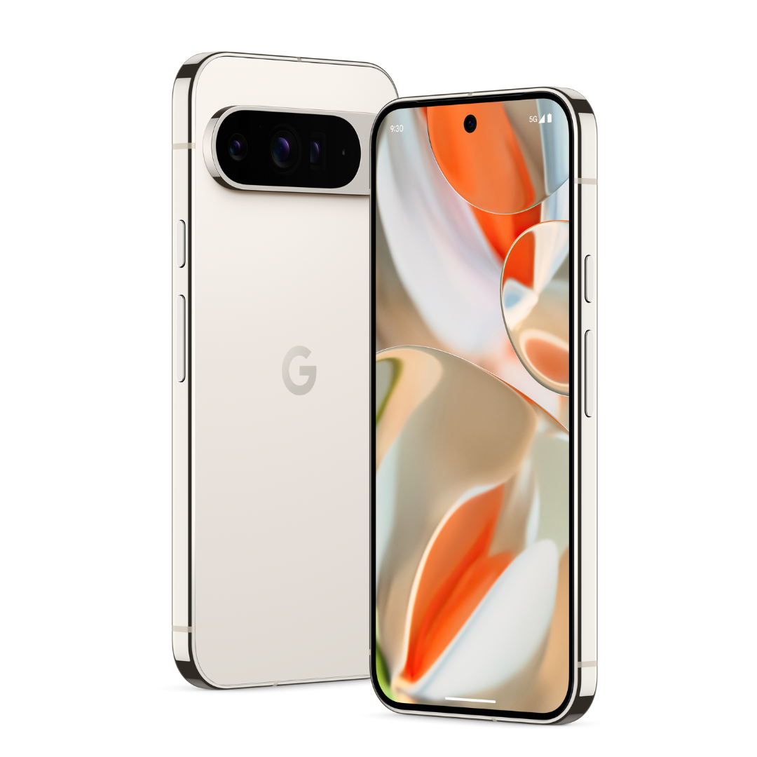 Render of the Google Pixel 9 Pro XL in Porcelain against a white background.