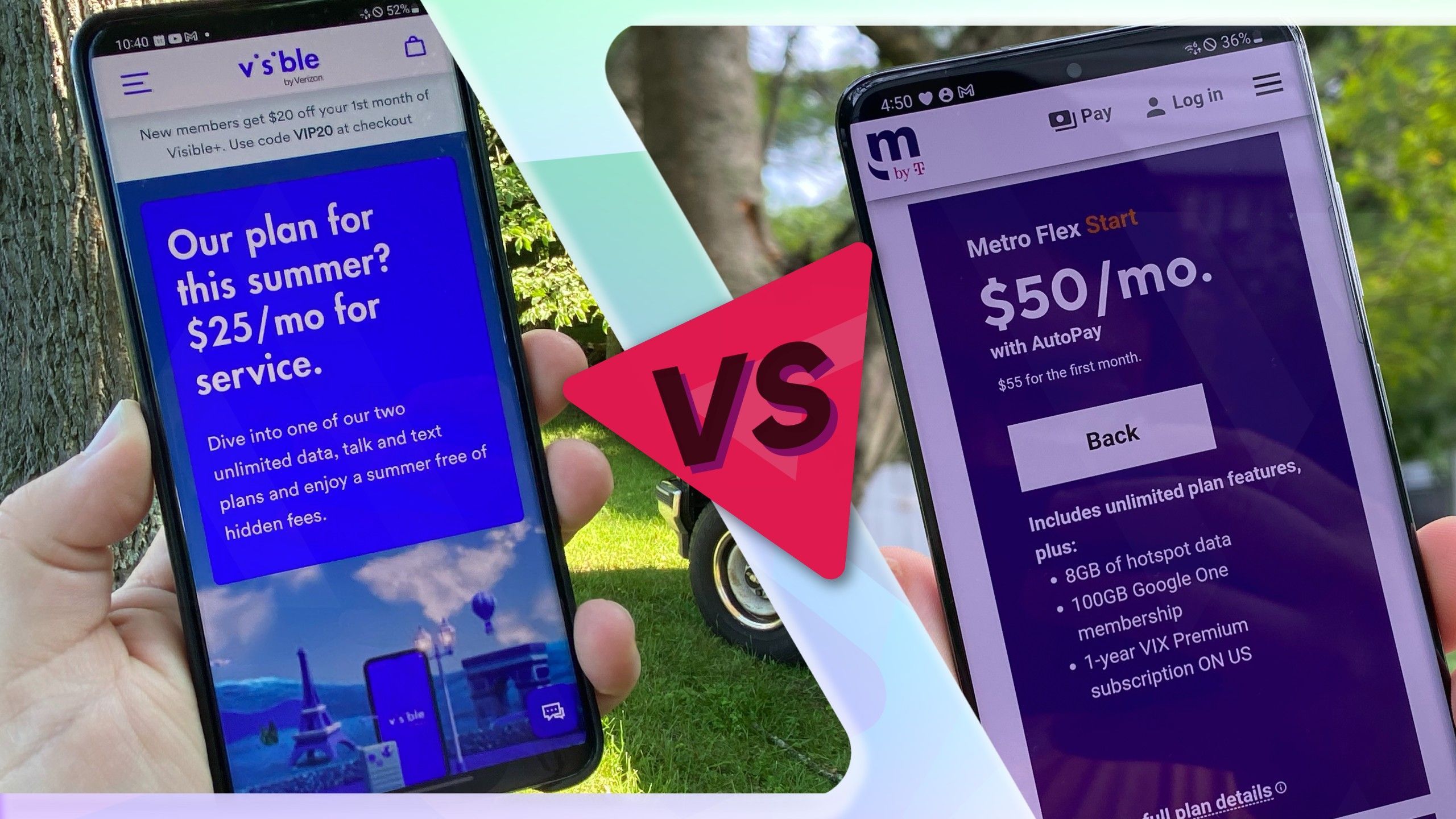 Visible vs. Metro: Get prepaid service on your preferred network