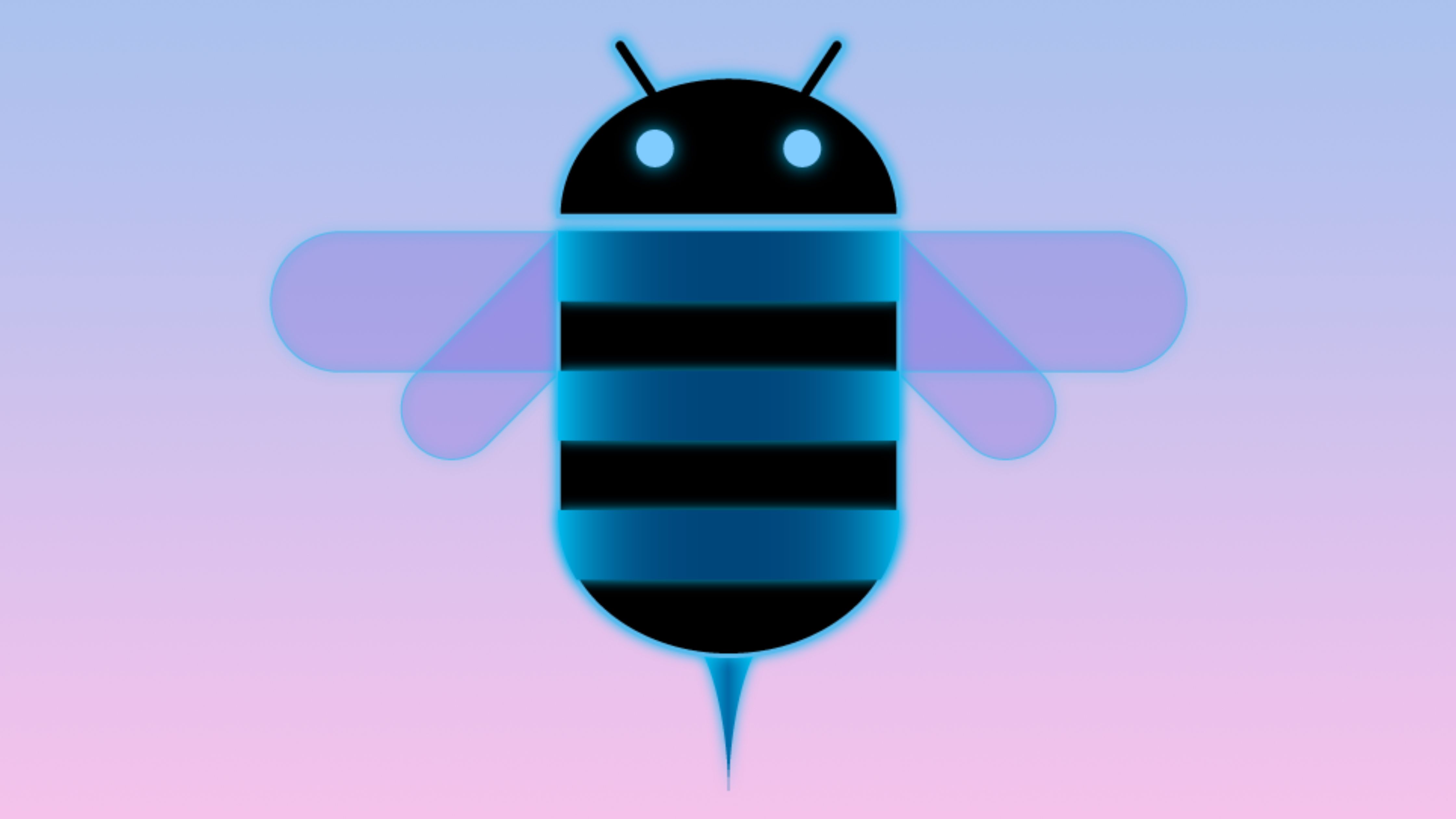 Android 3.0 honeycomb logo on gradient background.