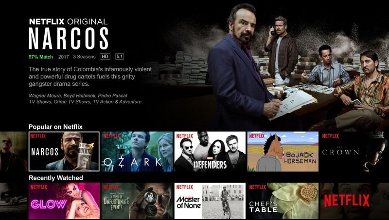 Netflix home page 