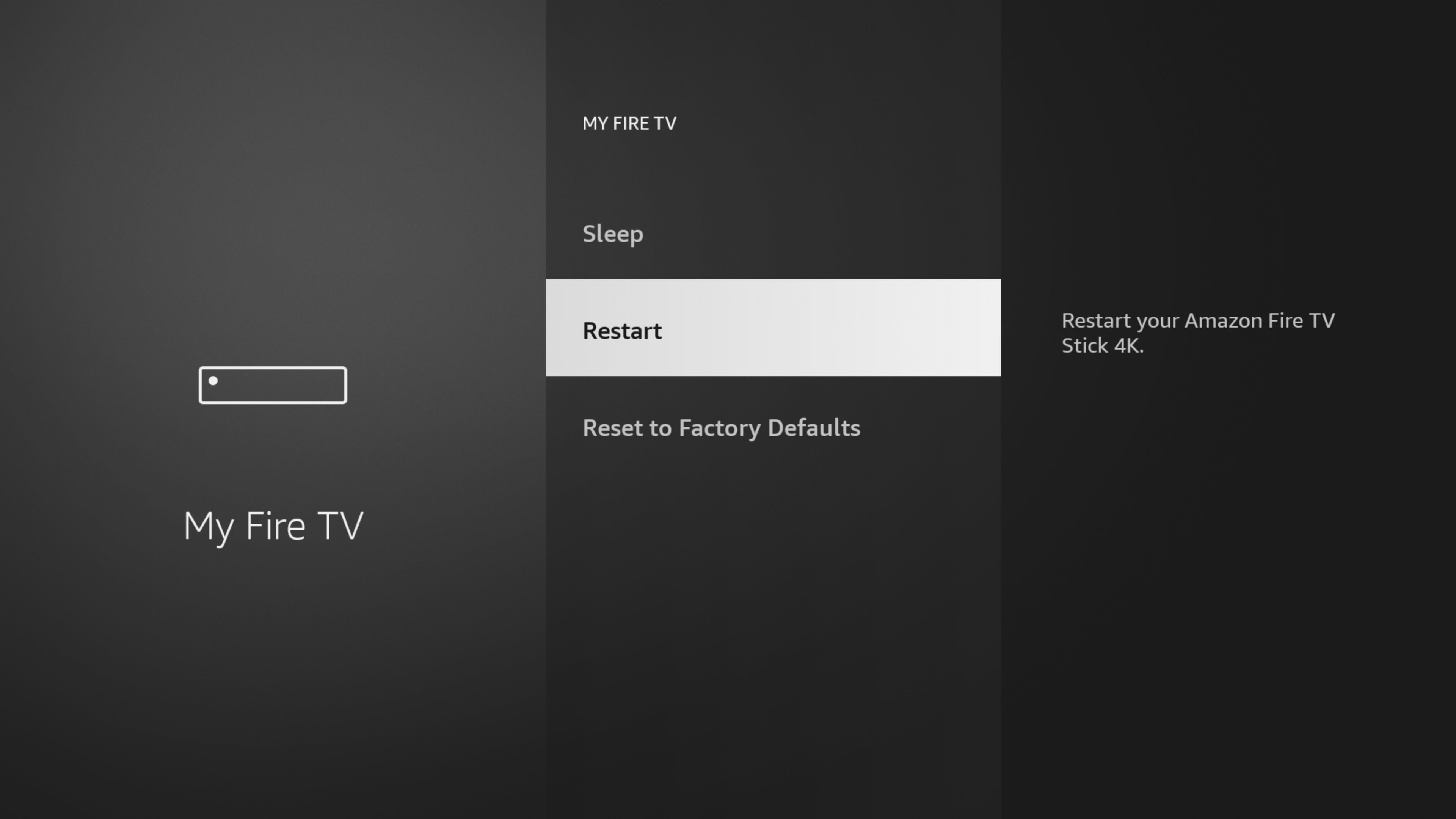 Restart Fire TV