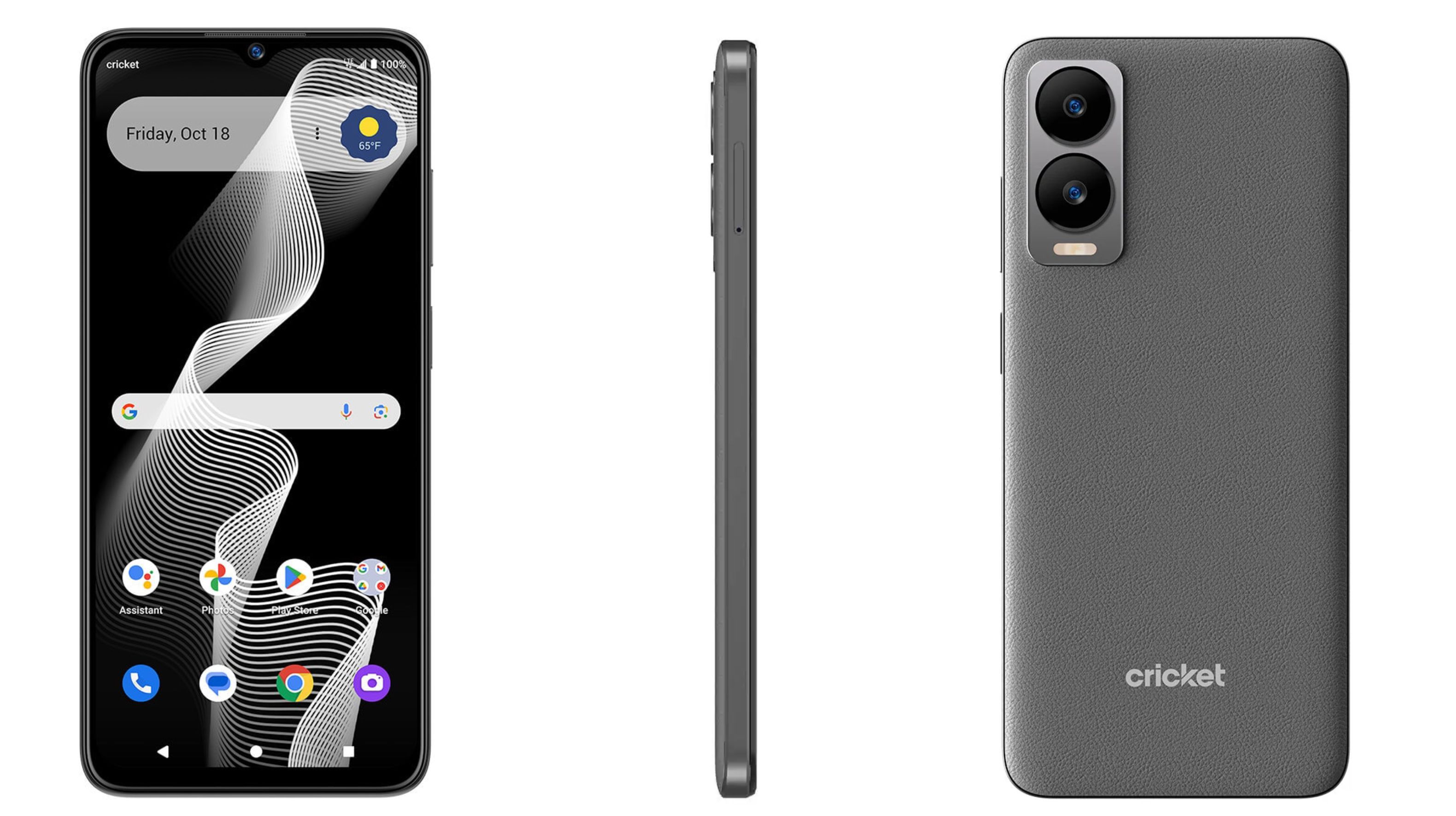 Image of the Cricket Debut S3 from the front, side, and back.