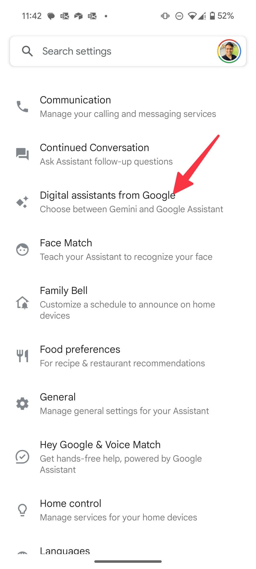 find digital assistants from Google