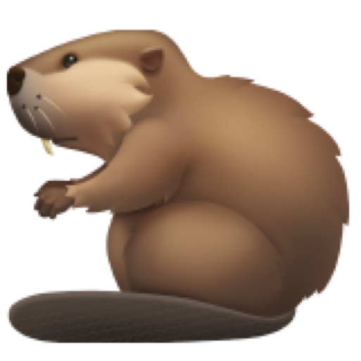 Image of beaver emoji on iOS