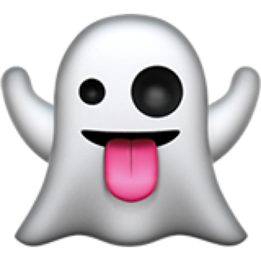 Image of ghost emoji on iOS