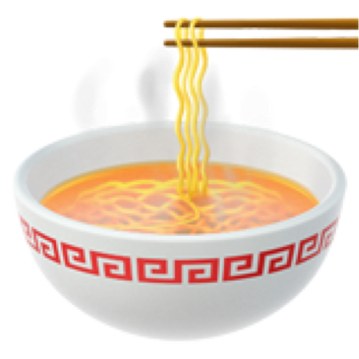 Image of ramen emoji on iOS