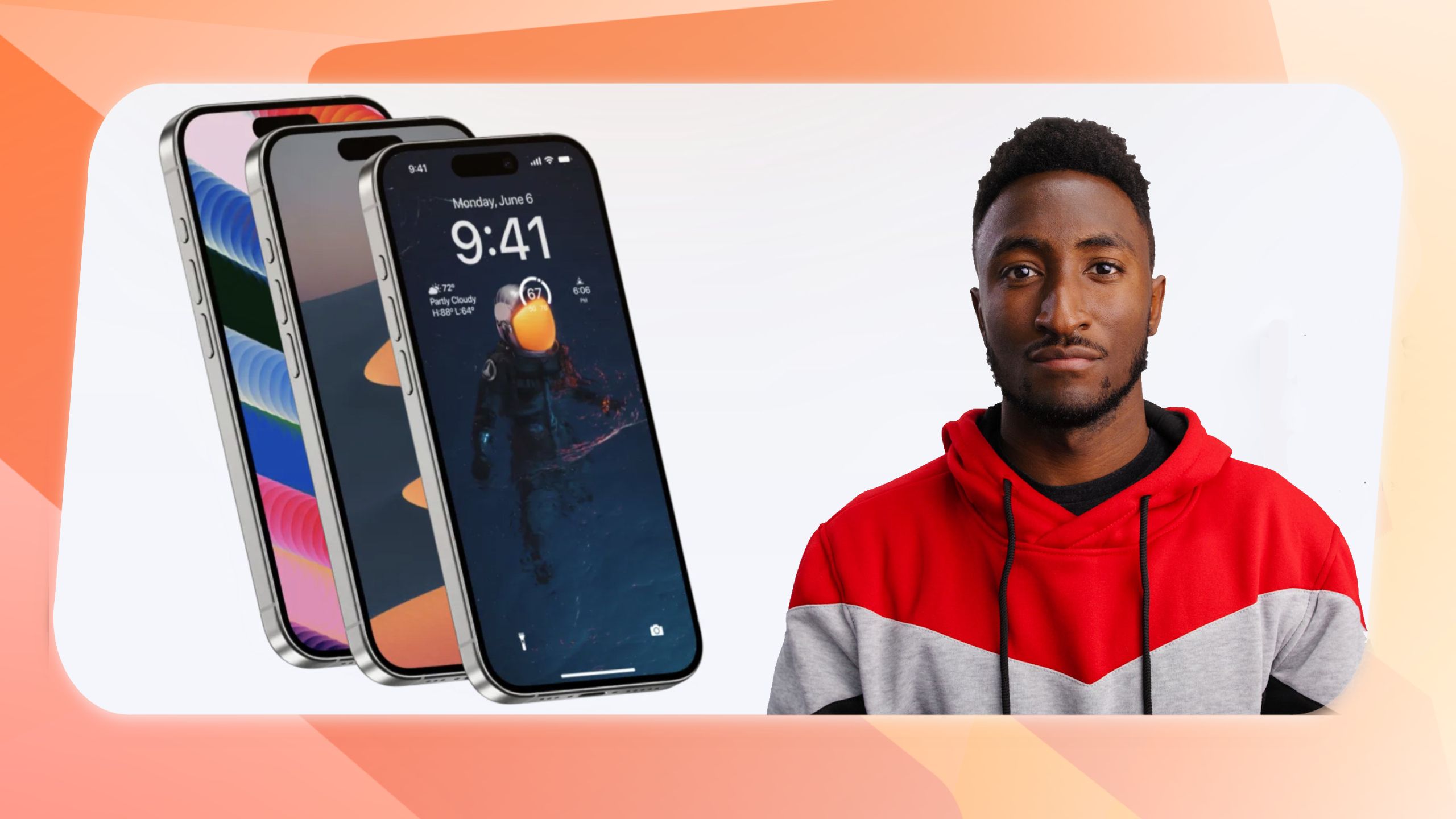 An image from MKBHD with a panels background graphic.