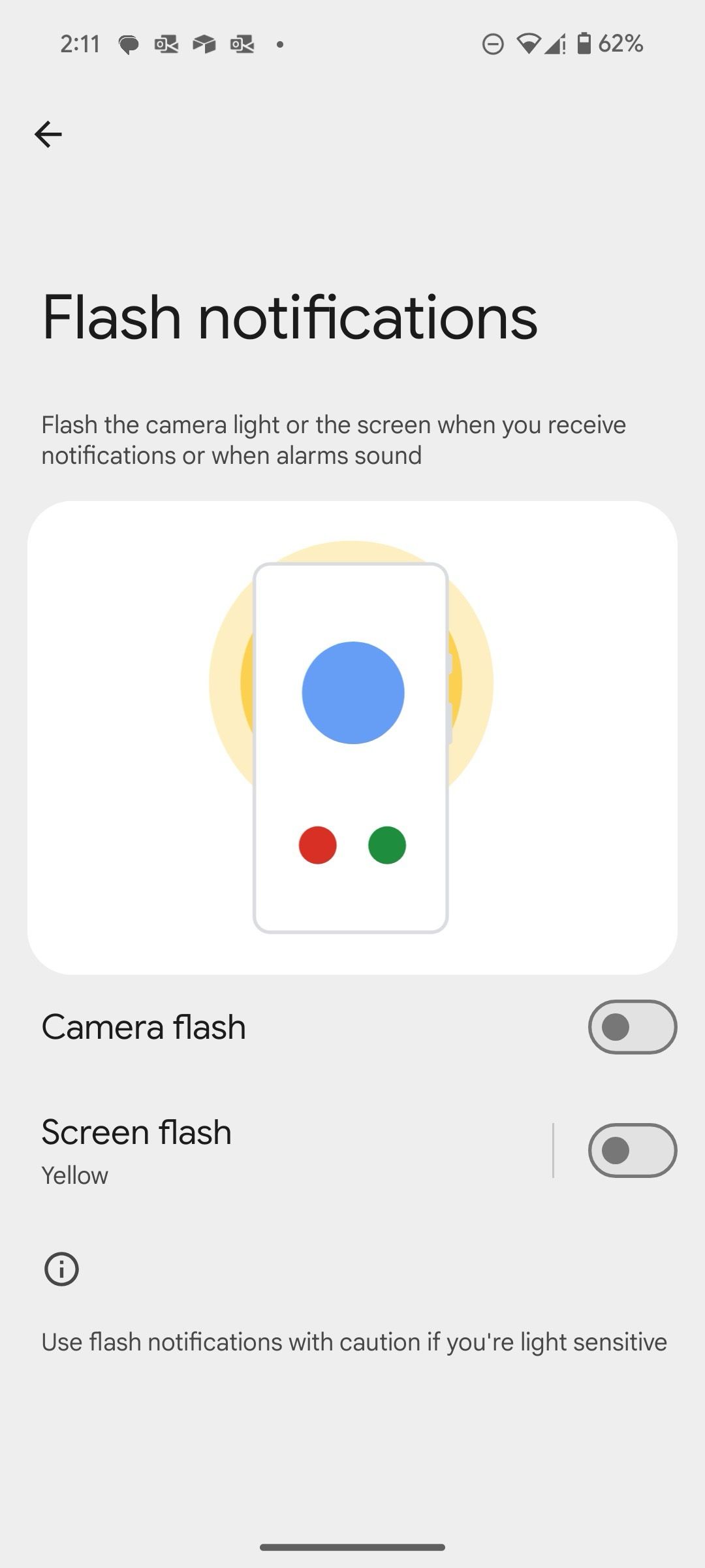 Turn off flash notifications on Pixel 9 Pro Fold