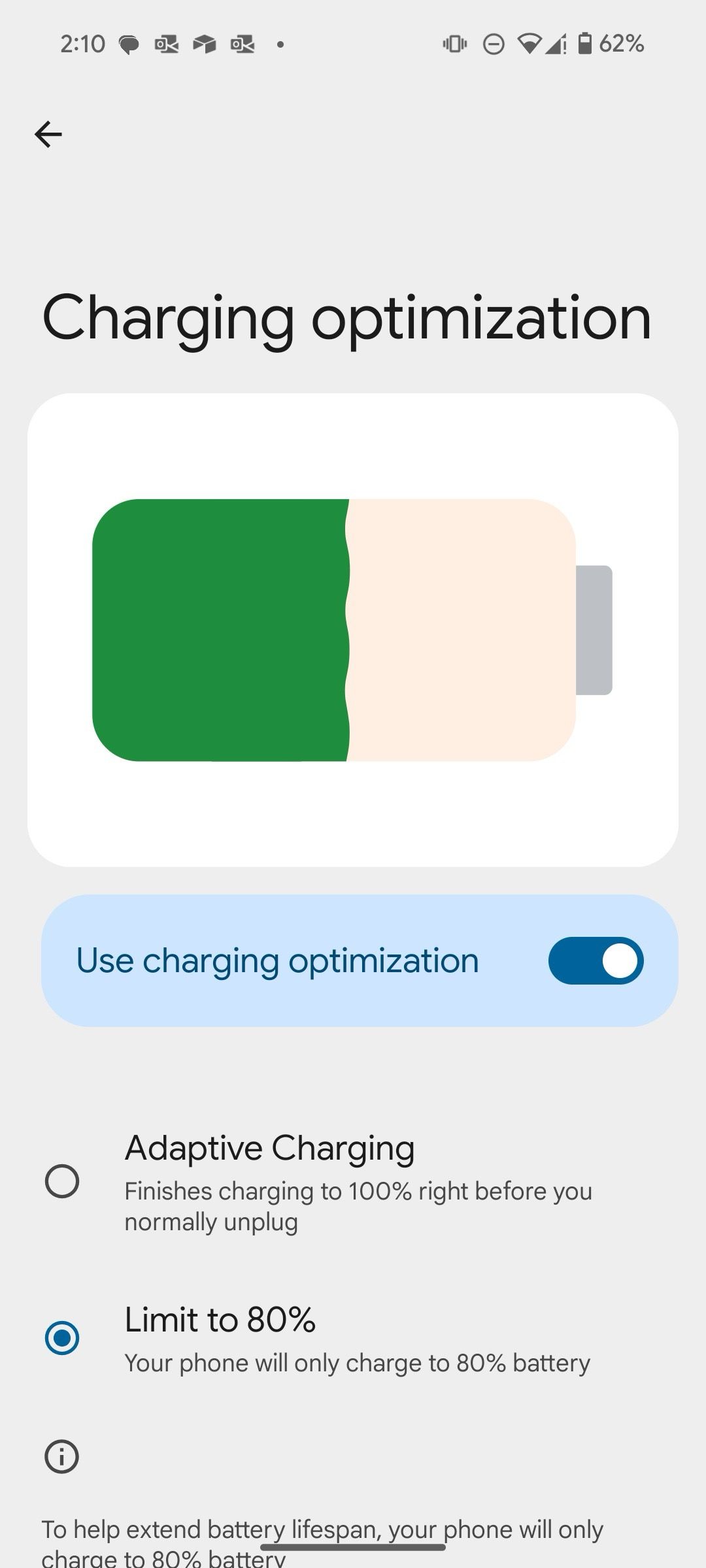 Enable adaptive charging on Pixel 9 Pro Fold