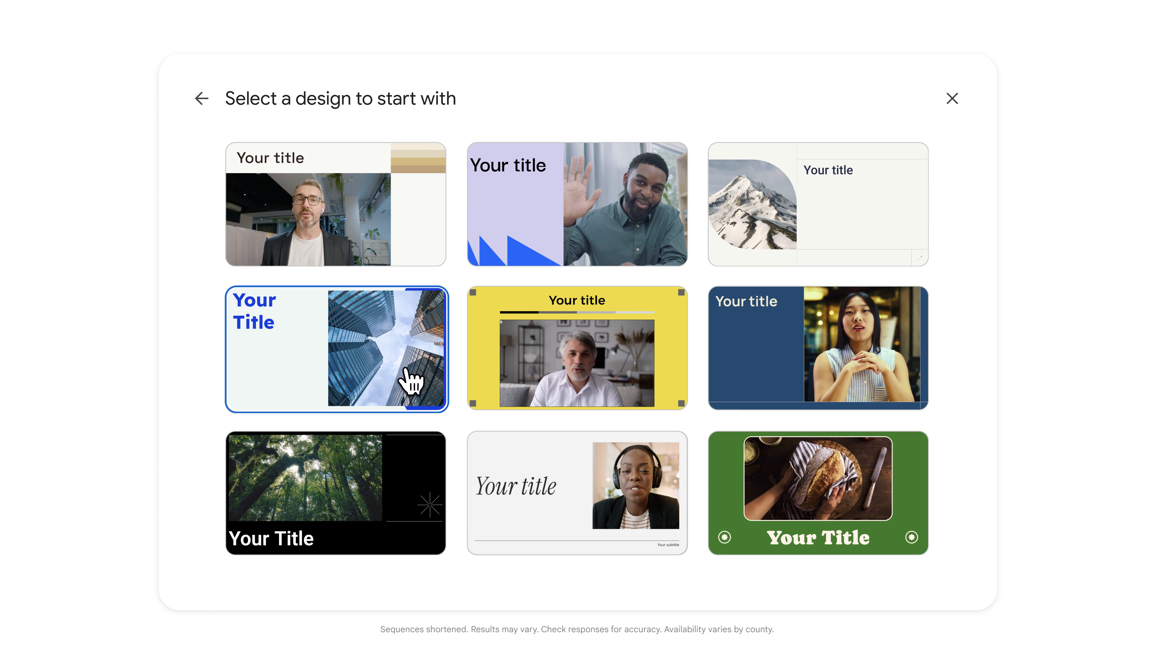 Google Vids design templates